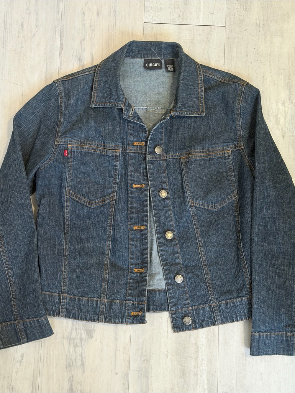Chico's Blue Denim Trucker Jacket